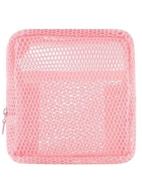 Light Pink Transparent Mesh Pouch
